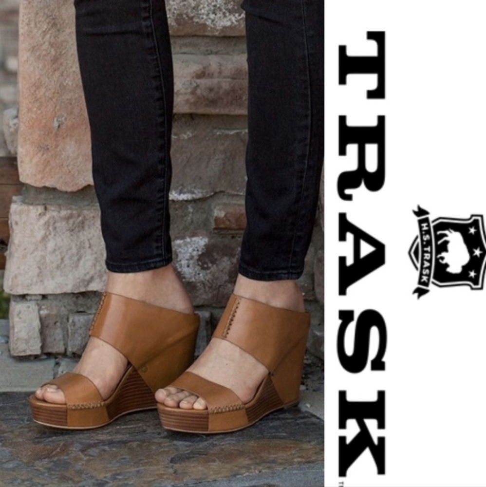 Sale: Trask Riki Brown Wedges